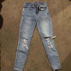 American Eagle skinny ripped jeans